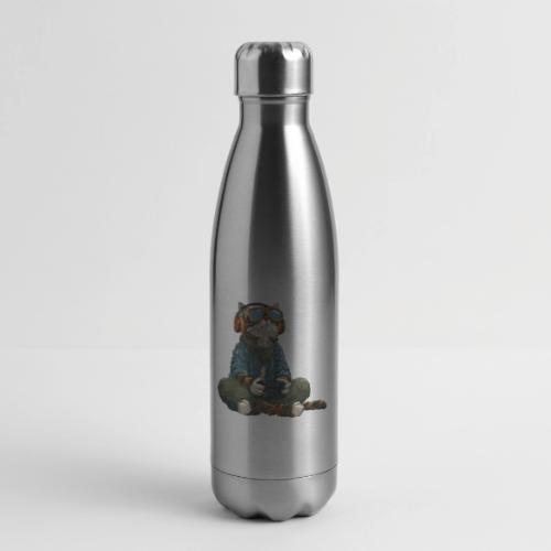 Cat: Purrfect Player - 17 oz Insulated Stainless Steel Water Bottle