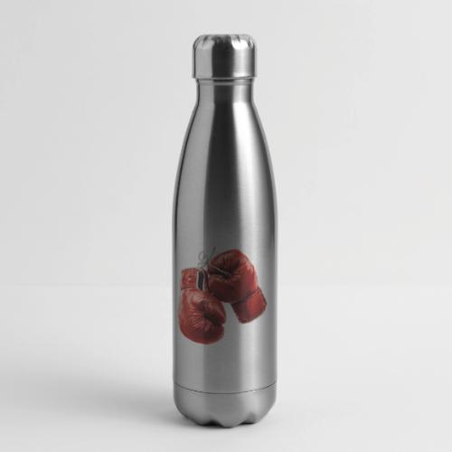Boxing: Hanging Gloves Icon - 17 oz Insulated Stainless Steel Water Bottle