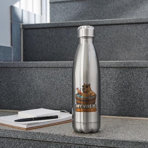 Unbothered Beaver in Wooden Tub - 17 oz Insulated Stainless Steel Water Bottle