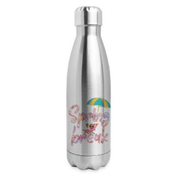 Spring break /spring break ideas /spring season - 17 oz Insulated Stainless Steel Water Bottle - silver - Right