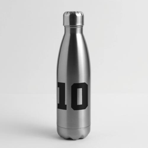Varsity Number 10 Athletic Design - 17 oz Insulated Stainless Steel Water Bottle