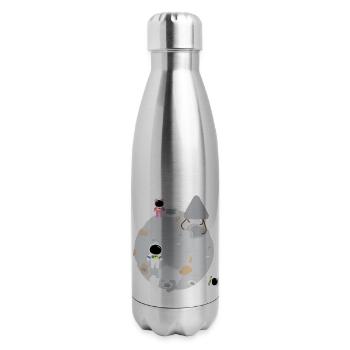 Explore the stars - 17 oz Insulated Stainless Steel Water Bottle - silver - Right