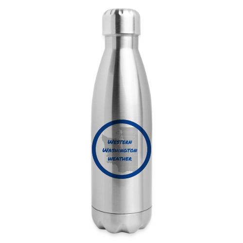 Western Washington Weather Logo - 17 oz Insulated Stainless Steel Water Bottle