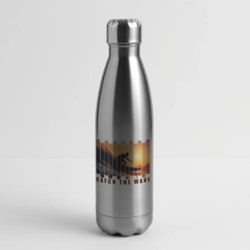 Surfing: Catch the Wave - 17 oz Insulated Stainless Steel Water Bottle