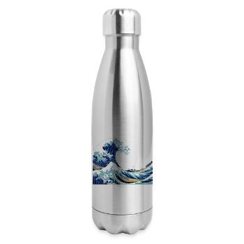 Waves of the mind - 17 oz Insulated Stainless Steel Water Bottle - silver - Right