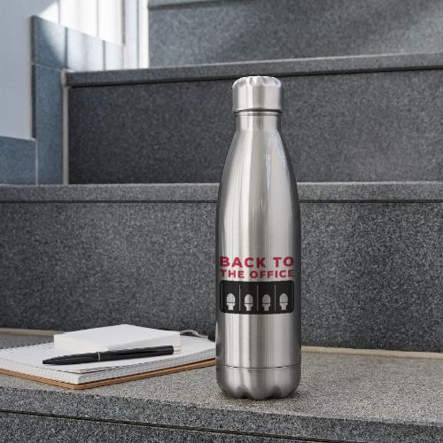 Back to the Office Satire Design - 17 oz Insulated Stainless Steel Water Bottle