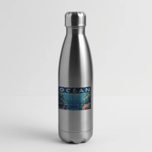 Ocean: Tropical Drift - 17 oz Insulated Stainless Steel Water Bottle