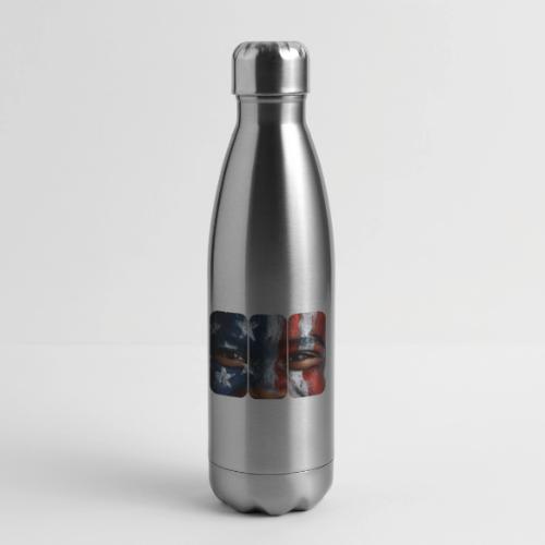 USA: Three Panels of Pride - 17 oz Insulated Stainless Steel Water Bottle