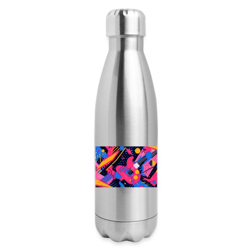 Memphis Design Guitar in Pink - Insulated Stainless Steel Water Bottle