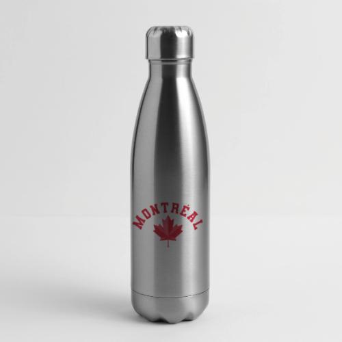 Montréal with maple leaf - 17 oz Insulated Stainless Steel Water Bottle