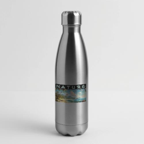 Nature: Sun-Kissed Shore - 17 oz Insulated Stainless Steel Water Bottle