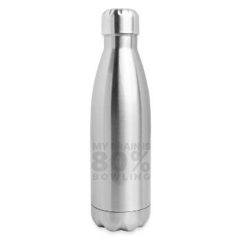 Bowling Humor - 17 oz Insulated Stainless Steel Water Bottle - silver - Right
