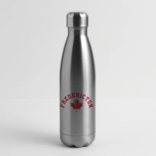 Fredericton with maple leaf - 17 oz Insulated Stainless Steel Water Bottle