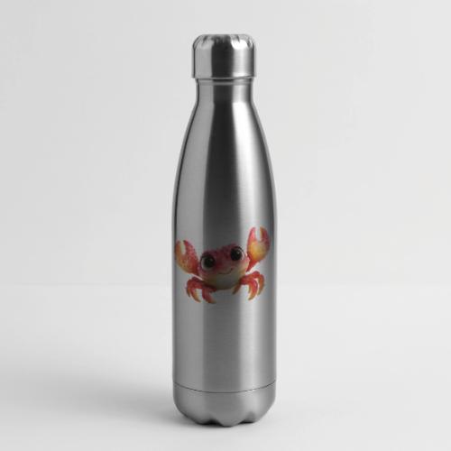 Cheerful Red Baby Crab Character - 17 oz Insulated Stainless Steel Water Bottle
