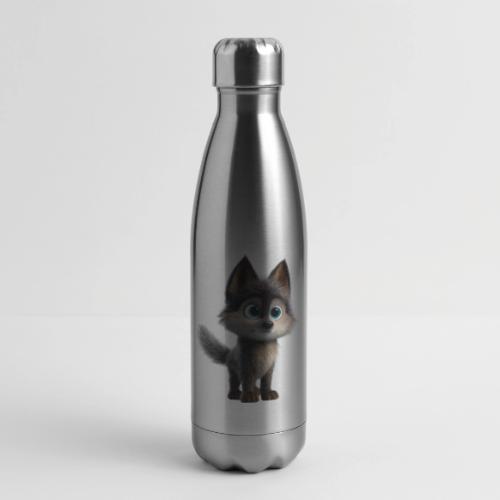 Innocent Cartoon Baby Wolf - 17 oz Insulated Stainless Steel Water Bottle