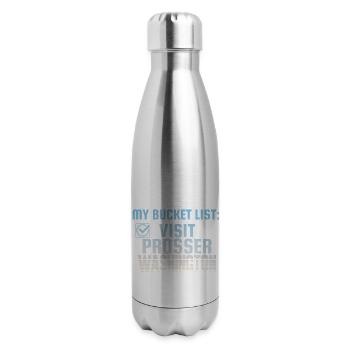 Prosser Washington Bucket List Home Town - 17 oz Insulated Stainless Steel Water Bottle - silver - Right