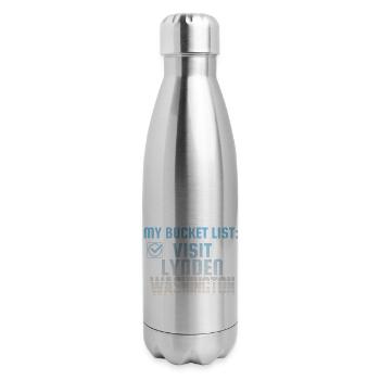 Lynden Washington Bucket List Home Town - 17 oz Insulated Stainless Steel Water Bottle - silver - Right