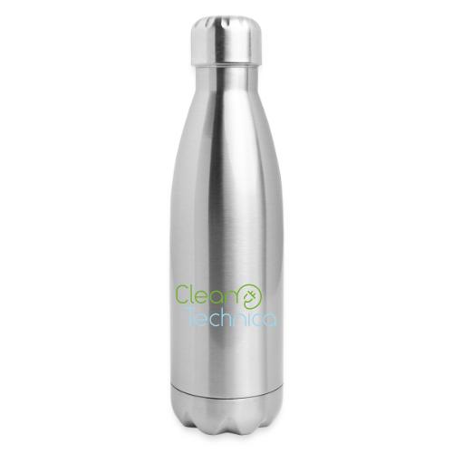 CleanTechnica Logo 2 - 17 oz Insulated Stainless Steel Water Bottle