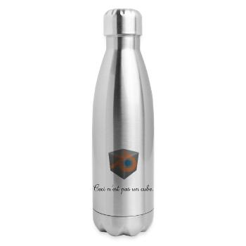 Blender Cube - 17 oz Insulated Stainless Steel Water Bottle - silver - Right