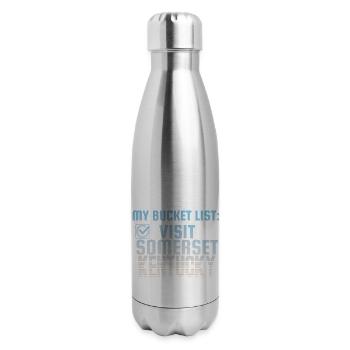 Somerset Kentucky Bucket List Home Town - 17 oz Insulated Stainless Steel Water Bottle - silver - Right