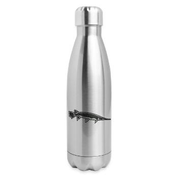 ALLIGATOR CUTE LOVELY - 17 oz Insulated Stainless Steel Water Bottle - silver - Right