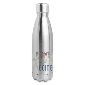 If I Can't Take My Telescope Astronomy Stargazer - 17 oz Insulated Stainless Steel Water Bottle - silver - Right