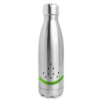 Watermelon - 17 oz Insulated Stainless Steel Water Bottle - silver - Right