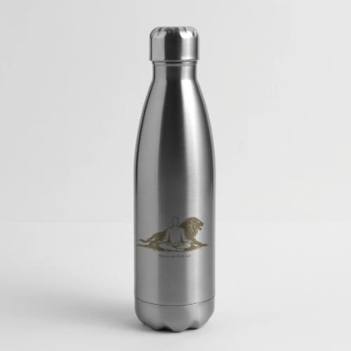 Silence Builds Kings Meditation Lion - 17 oz Insulated Stainless Steel Water Bottle