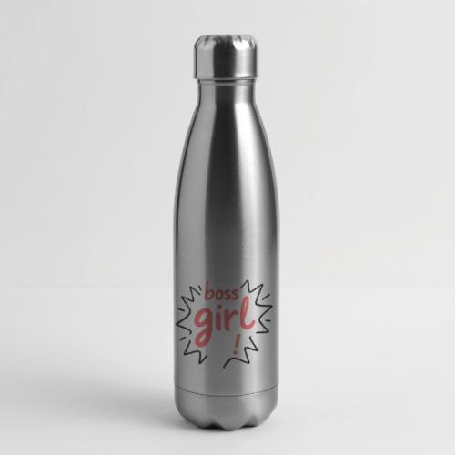 Boss Girl Bold Feminist Statement - 17 oz Insulated Stainless Steel Water Bottle