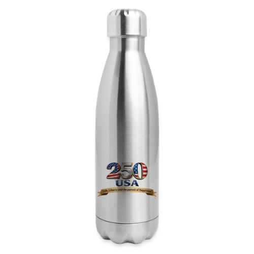 250 USA Liberty Banner - 17 oz Insulated Stainless Steel Water Bottle