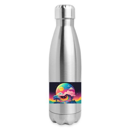 Island of Dreamlike Wonder's Rainbow Half Pipe - 17 oz Insulated Stainless Steel Water Bottle