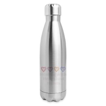 Healing with heart and hands - 17 oz Insulated Stainless Steel Water Bottle - silver - Right