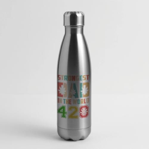 Chucklesome 420 Dad Loves Herb Weed Marijuana - Bouteille isotherme en inox