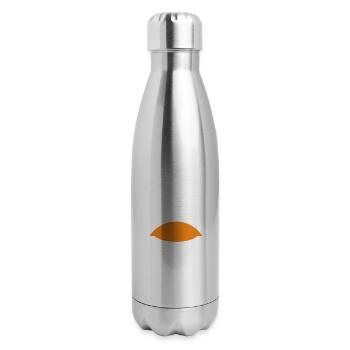 Bat, Floral Animal - 17 oz Insulated Stainless Steel Water Bottle - silver - Right