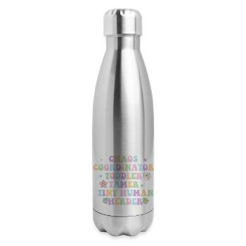 Chaos Coordinator Toddler - 17 oz Insulated Stainless Steel Water Bottle - silver - Right