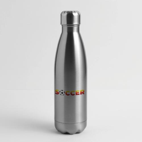 Soccer: Game of Goals - 17 oz Insulated Stainless Steel Water Bottle