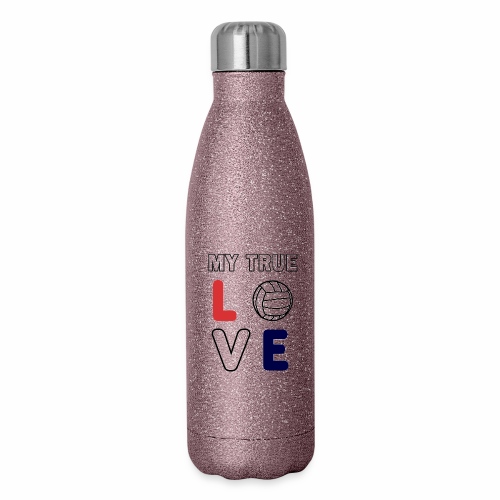 Volleyball My True Love Sportive V-Ball Team Gift. - 17 oz Insulated Stainless Steel Water Bottle