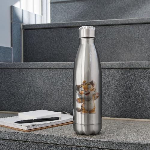 Energetic Baby Tiger Standing with Joy - 17 oz Insulated Stainless Steel Water Bottle