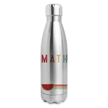 Cool Math Teacher - 17 oz Insulated Stainless Steel Water Bottle - silver - Right