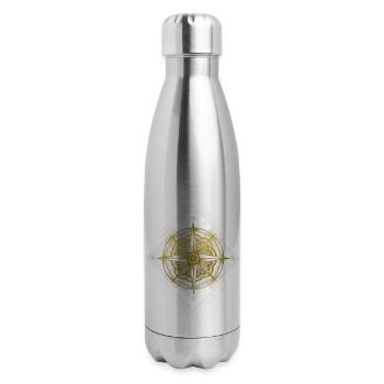 Golden Compass - 17 oz Insulated Stainless Steel Water Bottle - silver - Right