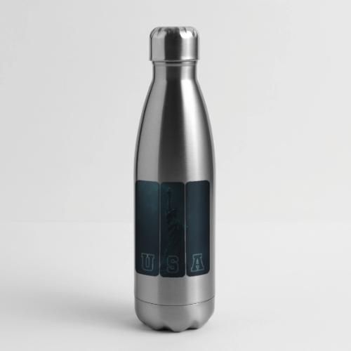 Neon Liberty USA Triptych - 17 oz Insulated Stainless Steel Water Bottle