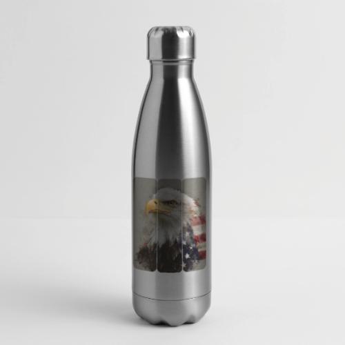 USA: Eagle of the Free - 17 oz Insulated Stainless Steel Water Bottle