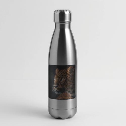 Amur Leopard Face Wildlife Design - 17 oz Insulated Stainless Steel Water Bottle