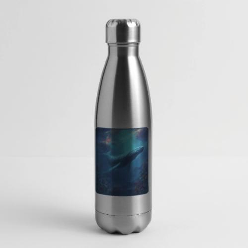 Humpback Whale Ocean Reef Design - 17 oz Insulated Stainless Steel Water Bottle