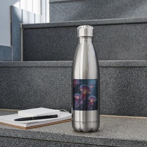 Glowing Jellyfish Deep Sea Design - 17 oz Insulated Stainless Steel Water Bottle