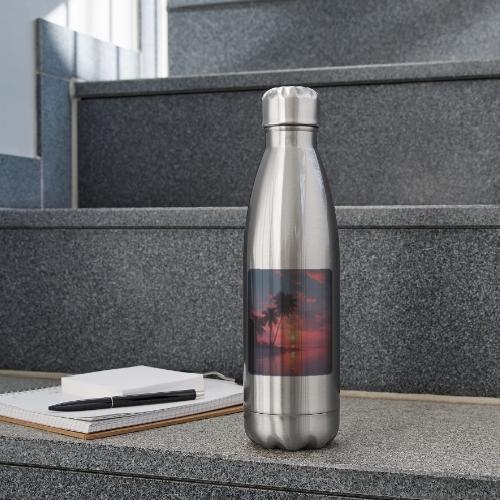 Tropical Sunset Ocean Reflection Design - 17 oz Insulated Stainless Steel Water Bottle