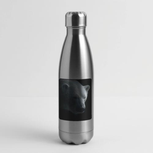Polar Bear Close-Up Wildlife Design - 17 oz Insulated Stainless Steel Water Bottle