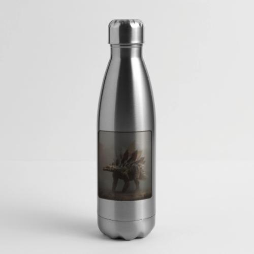 Stegosaurus Misty Forest Design - 17 oz Insulated Stainless Steel Water Bottle