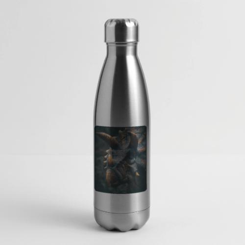 Triceratops Detailed Portrait Design - 17 oz Insulated Stainless Steel Water Bottle