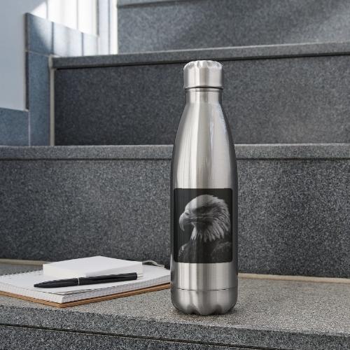 Black White Bald Eagle Design - 17 oz Insulated Stainless Steel Water Bottle